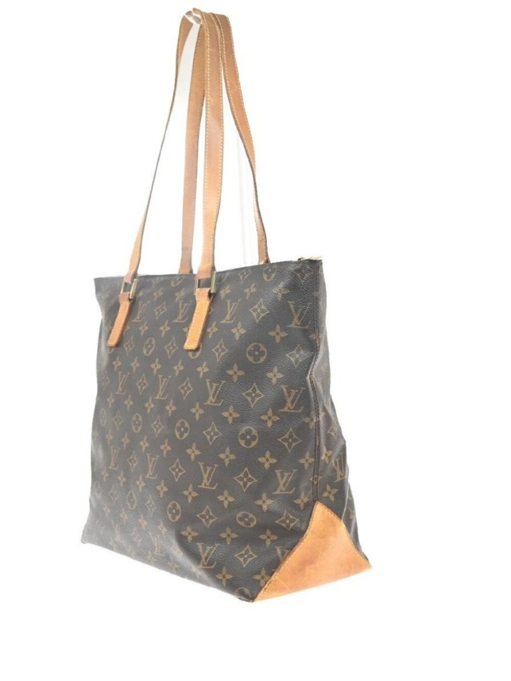 LOUIS VUITTON Cabas Mezzo Shoulder Bag Monogram Leather Brown M51151 82MA440 - Picture 3 of 16